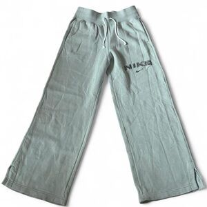 Womens Nike Sage Green Wide-Leg Sweatpants